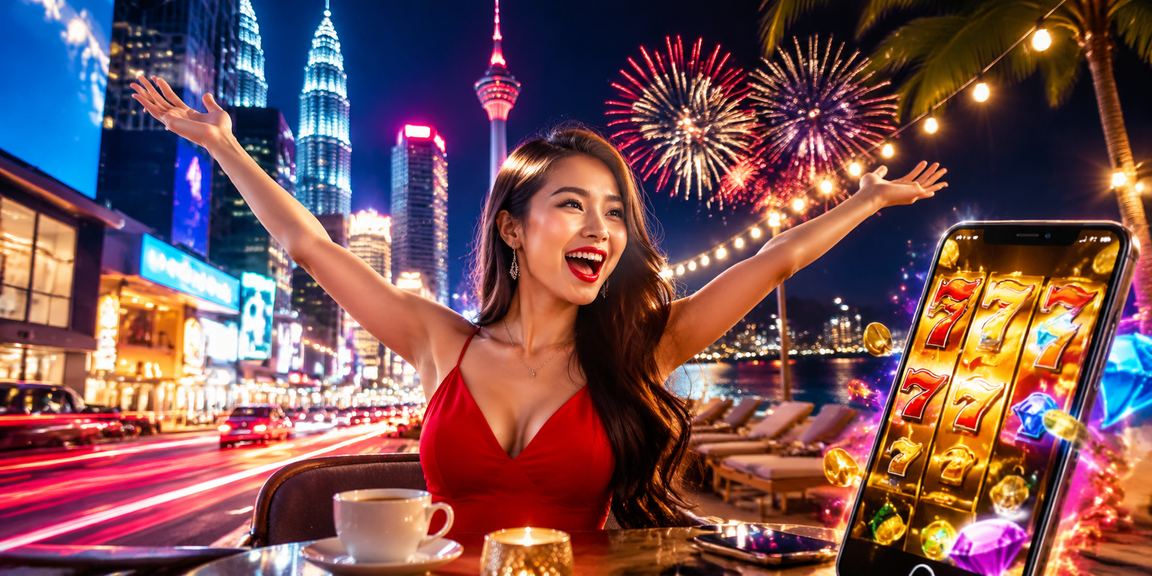 Pemain menikmati permainan slot melalui aplikasi mudah alih di Kuala Lumpur