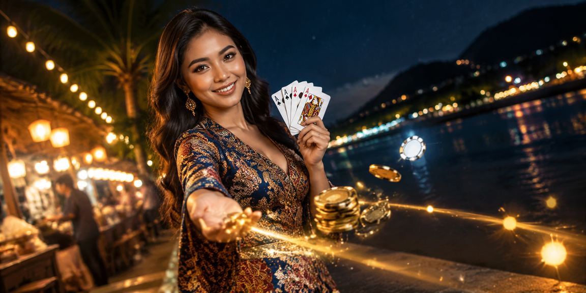 Latar Langkawi dengan suasana hiburan permainan Teen Patti batik